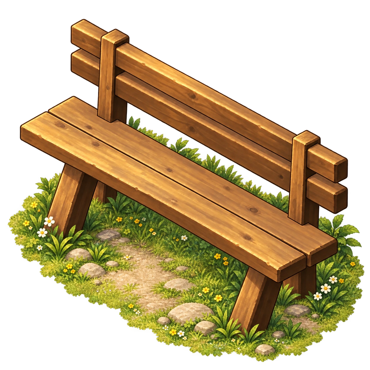 Root Bench building illustration